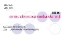 Giáo án điện tử môn sinh học: sinh học lớp 12- Bài 16:DI TRUYỀN NGOÀI NHIỄM SẮC THỂ