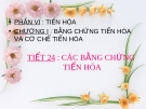 Giáo án điện tử môn sinh học: Sinh học lớp 12- Các bằng chứng tiến hóa của thế giới