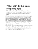 "Phát phì" do thói quen sống hàng ngày
