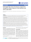 Báo cáo y học: "Prolonged high-dose intravenous magnesium therapy for severe tetanus in the intensive care unit: a case series"