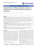 Báo cáo y học: " Hepatoprotective effects of Spirulina maxima in patients with non-alcoholic fatty liver disease: a case series"