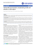 Báo cáo y học: "Salmonella pyomyositis complicating sickle cell anemia: a case report"