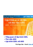 Lập trình windows - Lập trình cơ sở dữ liệu với thư viện ADO