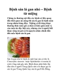 Bệnh sán lá gan nhỏ – Bệnh từ miệng
