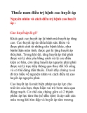 Thuốc nam điều trị bệnh cao huyết áp