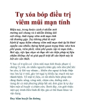 Tự xóa bóp điều trị viêm mũi mạn tính
