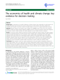 báo cáo khoa học: " The economics of health and climate change: key evidence for decision making"