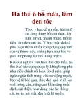 Hà thủ ô bổ máu, làm đen tóc