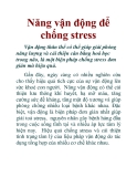 Năng vận động để chống stress