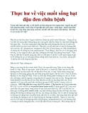 Thực hư về việc nuốt sống hạt đậu đen chữa bệnh