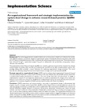 báo cáo khoa học: " An organizational framework and strategic implementation for system-level change to enhance research-based practice: QUERI Series"