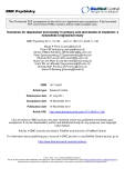 Báo cáo y học: Outcomes for depression and anxiety in primary care and details of treatment: a naturalistic longitudinal study