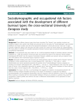 Báo cáo y học: " Sociodemographic and occupational risk factors associated with the development of different burnout types: the cross-sectional University of Zaragoza study"