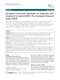 Báo cáo y học: "European consensus statement on diagnosis and treatment of adult ADHD: The European Network Adult ADHD"