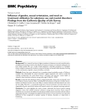 Báo cáo y học: "  Influence of gender, sexual orientation, and need on treatment utilization for substance use and mental disorders: Findings from the California Quality of Life Survey"