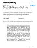 Báo cáo y học: "Effects of typical and atypical antipsychotic drugs on gene expression profiles in the liver of schizophrenia subjects"