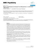 Báo cáo y học: " Future oriented group training for suicidal patients: a randomized clinical trial"