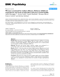 Báo cáo y học: "Women convicted for violent offenses: Adverse childhood experiences, low level of education and poor mental health"