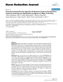 báo cáo khoa học: "  Overdose prevention for injection drug users: Lessons learned from naloxone training and distribution programs in New York City"