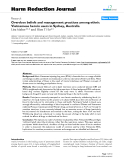 báo cáo khoa học: " Overdose beliefs and management practices among ethnic Vietnamese heroin users in Sydney, Australia"