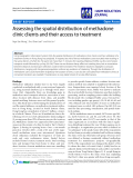 báo cáo khoa học: "  Assessing the spatial distribution of methadone clinic clients and their access to treatment"