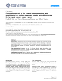 Báo cáo y học: "Osteoradionecrosis of the cervical spine presenting with quadriplegia in a patient previously treated with radiotherapy for laryngeal cancer: a case report"