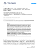 Báo cáo y học: " Idiopathic pulmonary artery dissection: a case report"