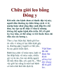 Chữa giời leo bằng Ðông y