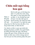 Chữa mất ngủ bằng hoa quả