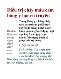 Điều trị chảy máu cam bằng y học cổ truyền