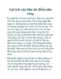 Lợi ích của bũa ăn điểm tâm sáng