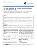 báo cáo khoa học: " Surgical treatment of gingival overgrowth with 10 years of follow-up"