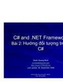 C# and .NET FrameworkBài 2: Hướng đối tượng trongC#Đoàn Quang Minh