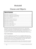 Module8 Classes and ObjectsTable of ContentsCRITICAL SKILL 8.1: The General Form of a Class