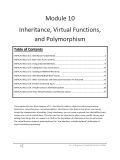 Module 10 Inheritance, Virtual Functions, and PolymorphismTable of ContentsCRITICAL SKILL 10.1: