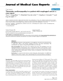 Báo cáo y học: " Takotsubo cardiomyopathy in a patient with esophageal cancer: a case report"