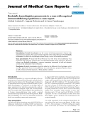 Báo cáo y học: "Bordetella bronchiseptica pneumonia in a man with acquired immunodeficiency syndrome: a case report"