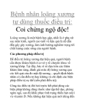 Bệnh nhân loãng xương tự dùng thuốc điều trị: Coi chừng ngộ độc!