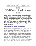 Bệnh viêm phổi ở người cao tuổi: Diễn biến âm thầm nhưng nguy