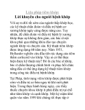 Liệu pháp tiêm khớp: Lời khuyên cho người bệnh khớp