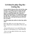 Lời khuyên giúp sống lâu trường thọ