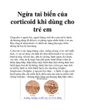 Ngừa tai biến của corticoid khi dùng cho trẻ em