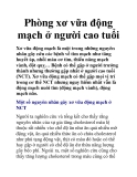 Phòng xơ vữa động mạch ở người cao tuổi
