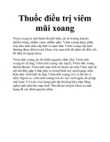 Thuốc điều trị viêm mũi xoang
