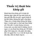 Thuốc trị thoái hóa khớp gối