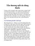 Tổn thương mắt do dùng thuốc