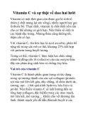 Vitamin C và sự thật về dao hai lưỡi