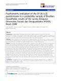 báo cáo khoa học:"Psychometric evaluation of the SF-36 (v.2) questionnaire in a probability sample of Brazilian households: results of the survey Pesquisa Dimensões Sociais das Desigualdades (PDSD), Brazil, 2008"