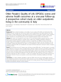 báo cáo khoa học:" Older People’s Quality of Life (OPQOL) scores and adverse health outcomes at a one-year follow-up. A prospective cohort study on older outpatients living in the community in Italy"