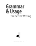 Grammar and usage for better writing_1